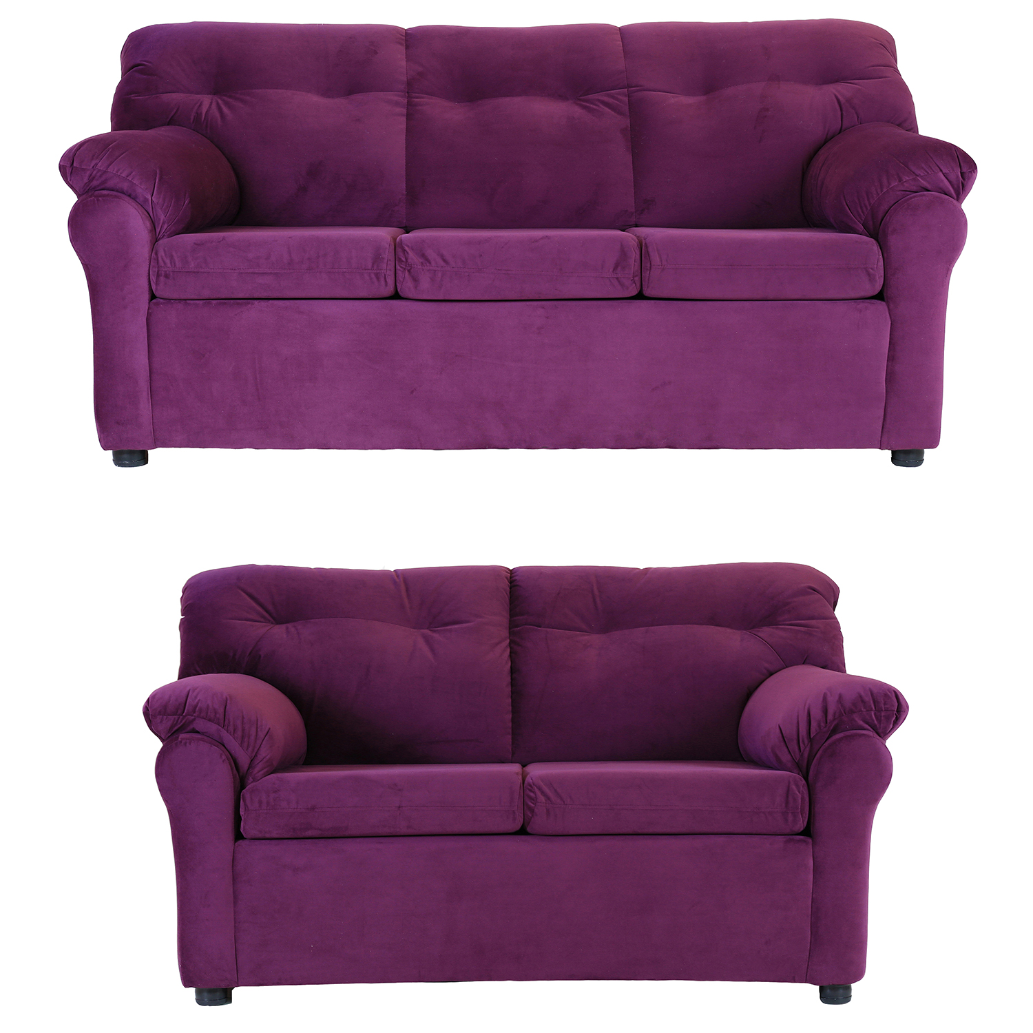 JUEGO LIVING MUEBLES AMÉRICA 32 TELA LILA - 1