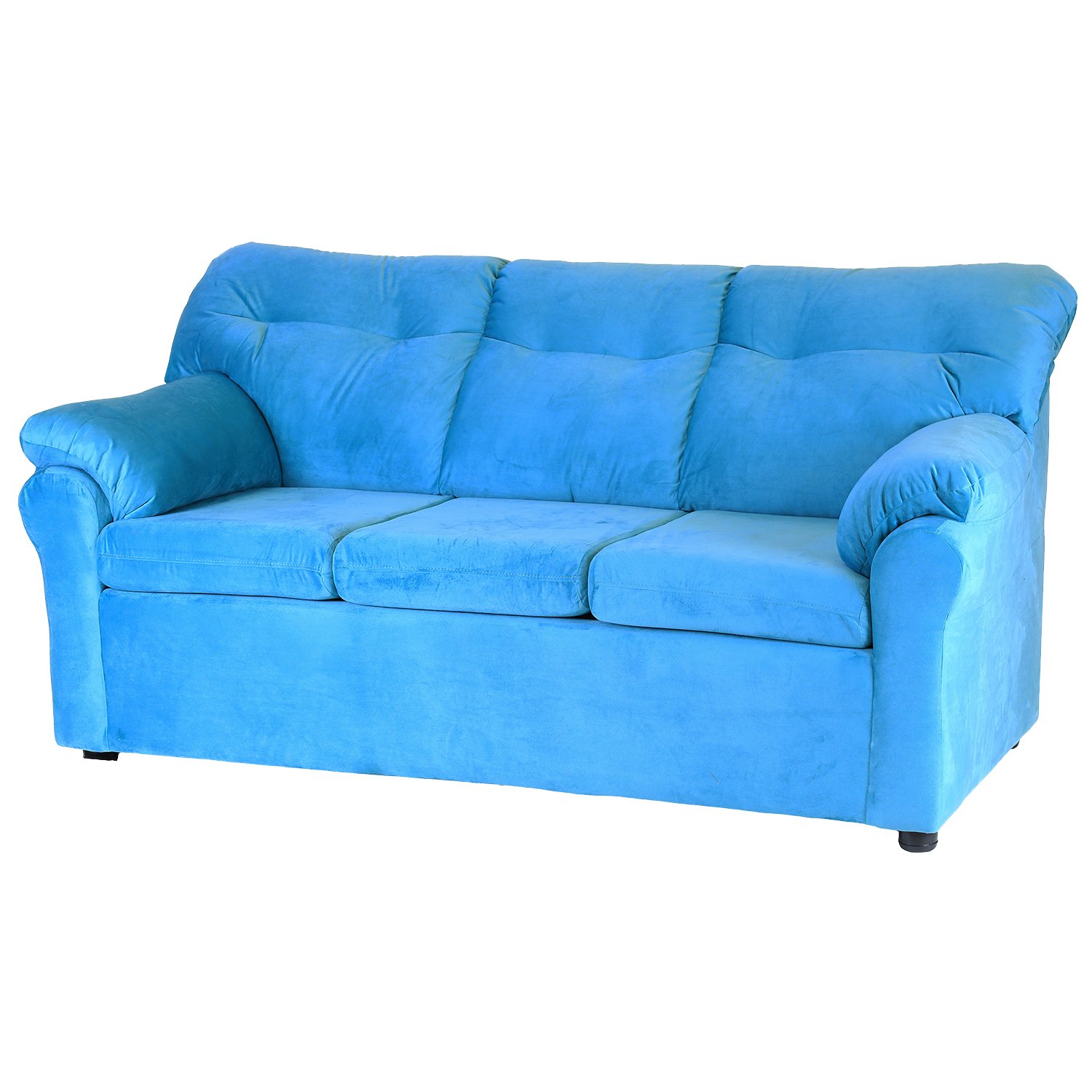 JUEGO LIVING MUEBLES AMÉRICA 321 TELA TURQUESA - 2