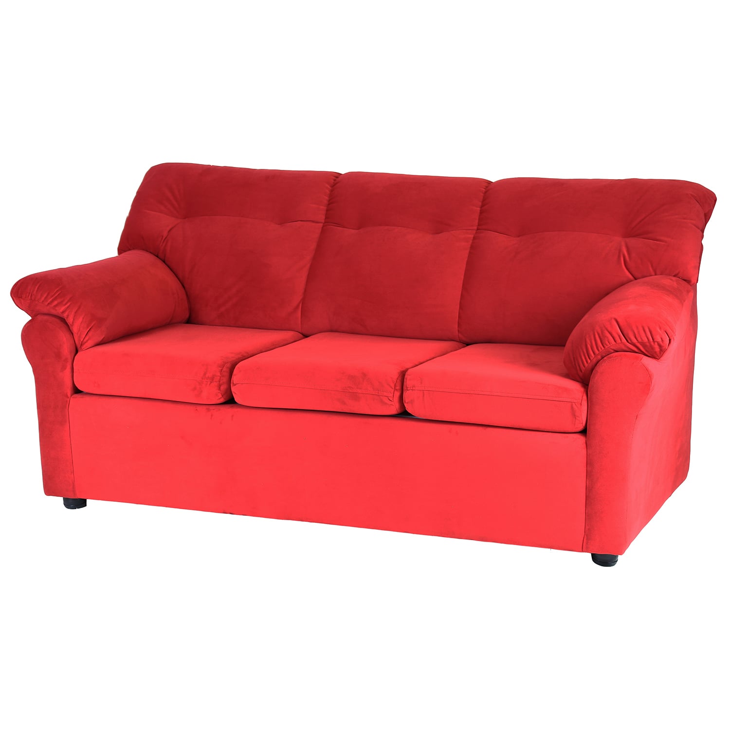 JUEGO LIVING MUEBLES AMÉRICA 321 TELA ROJO - 2
