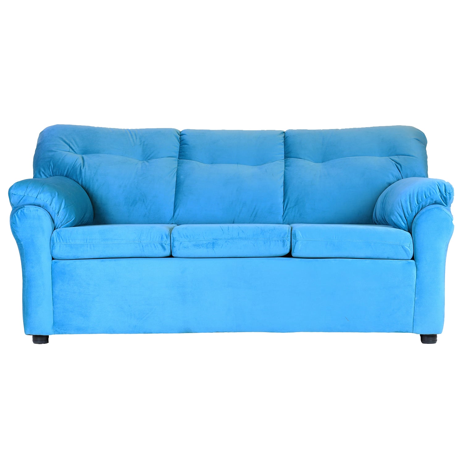 SOFÁ MUEBLES AMÉRICA 3 CUERPOS FELPA TURQUESA - 1