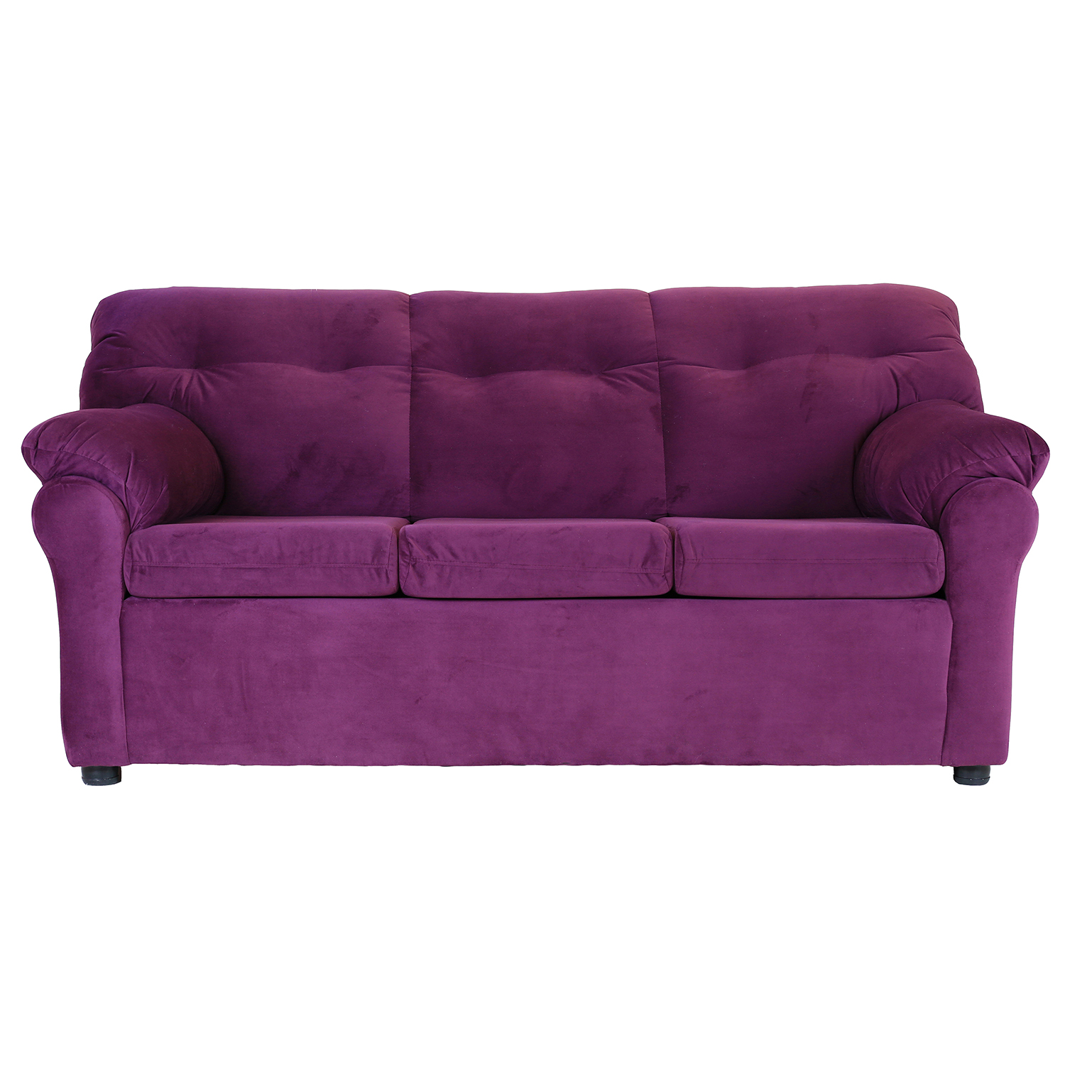 SOFÁ MUEBLES AMÉRICA 3 CUERPOS FELPA LILA - 1