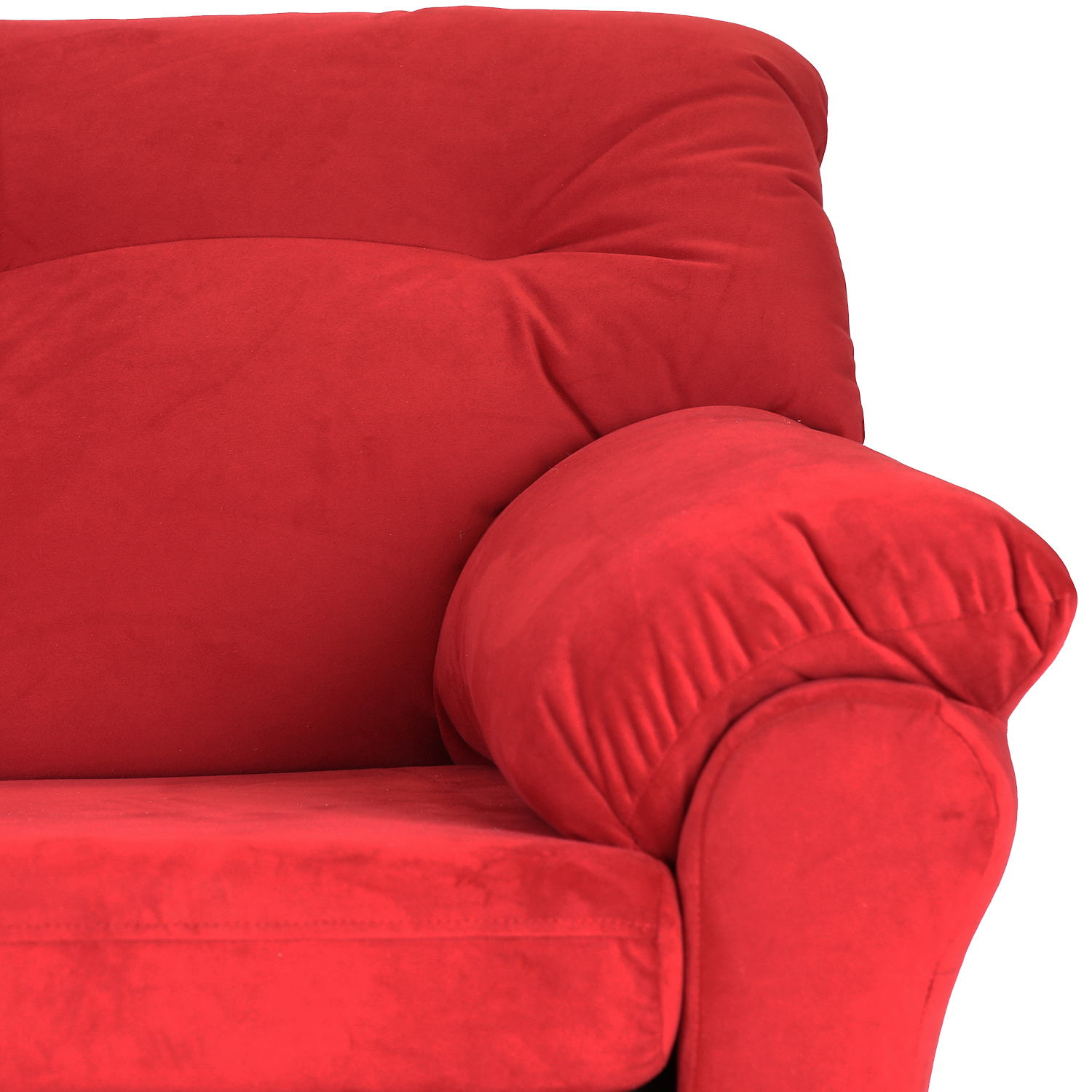 SOFÁ MUEBLES AMÉRICA 3 CUERPOS FELPA ROJO - 4