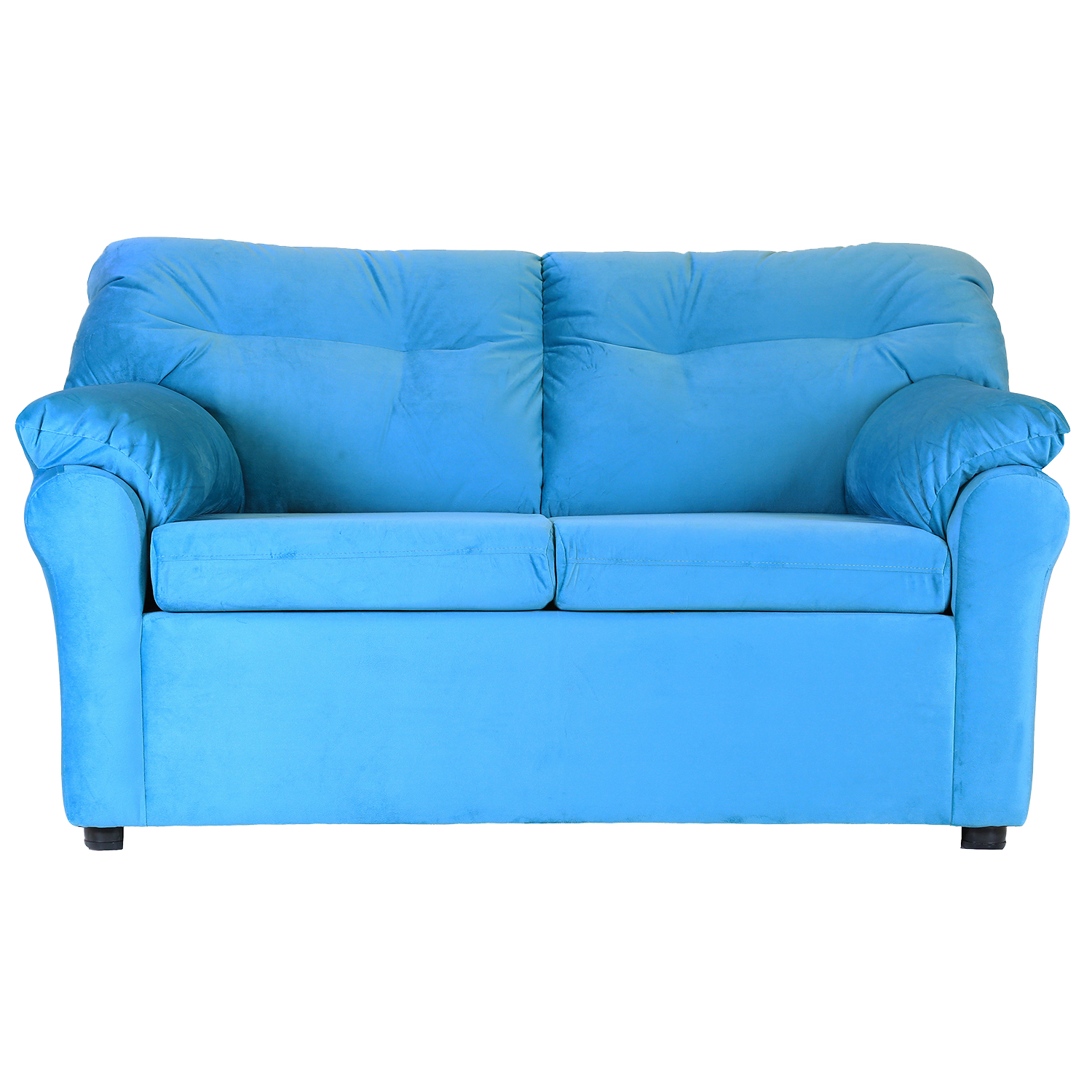 SOFÁ MUEBLES AMÉRICA 2 CUERPOS FELPA TURQUESA - 1
