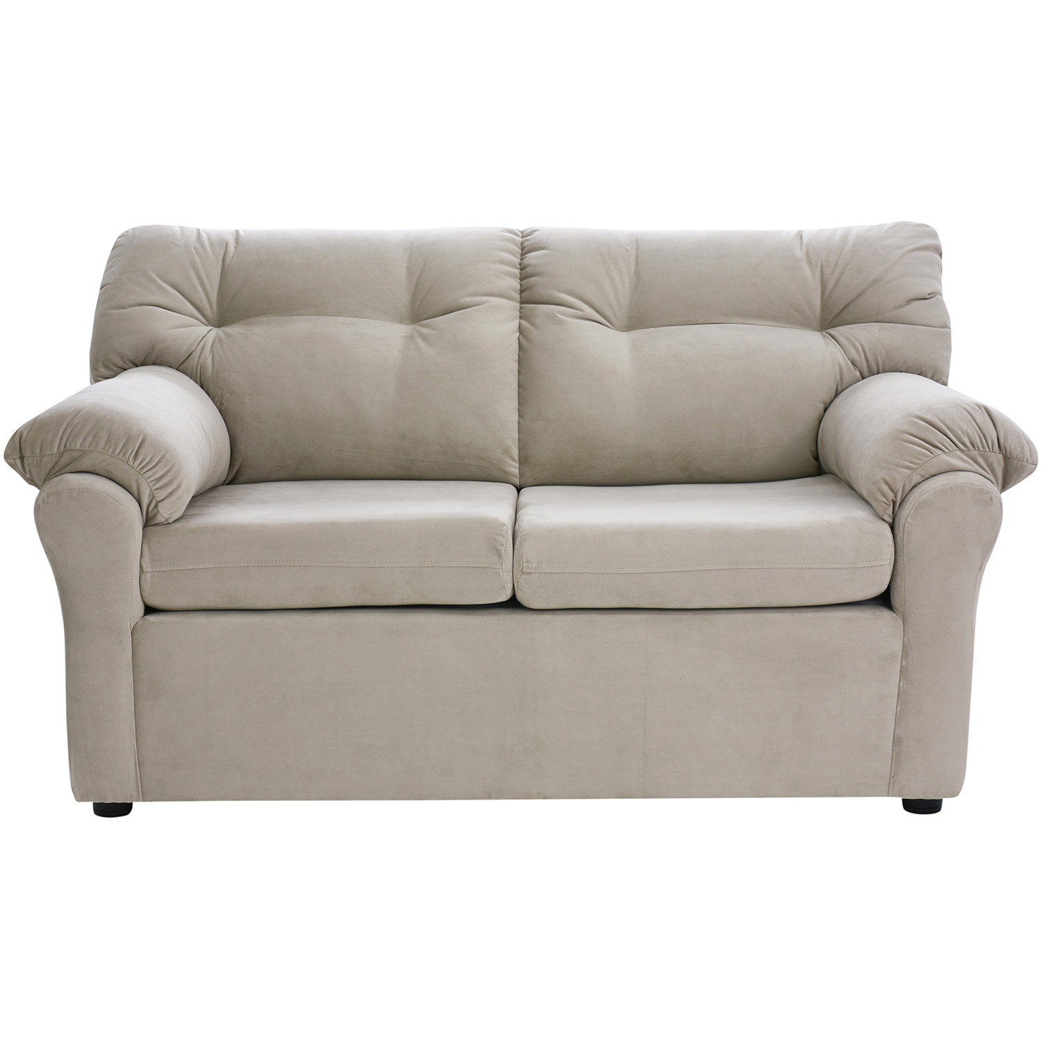 SOFÁ MUEBLES AMÉRICA 2 CUERPOS FELPA BEIGE - 1