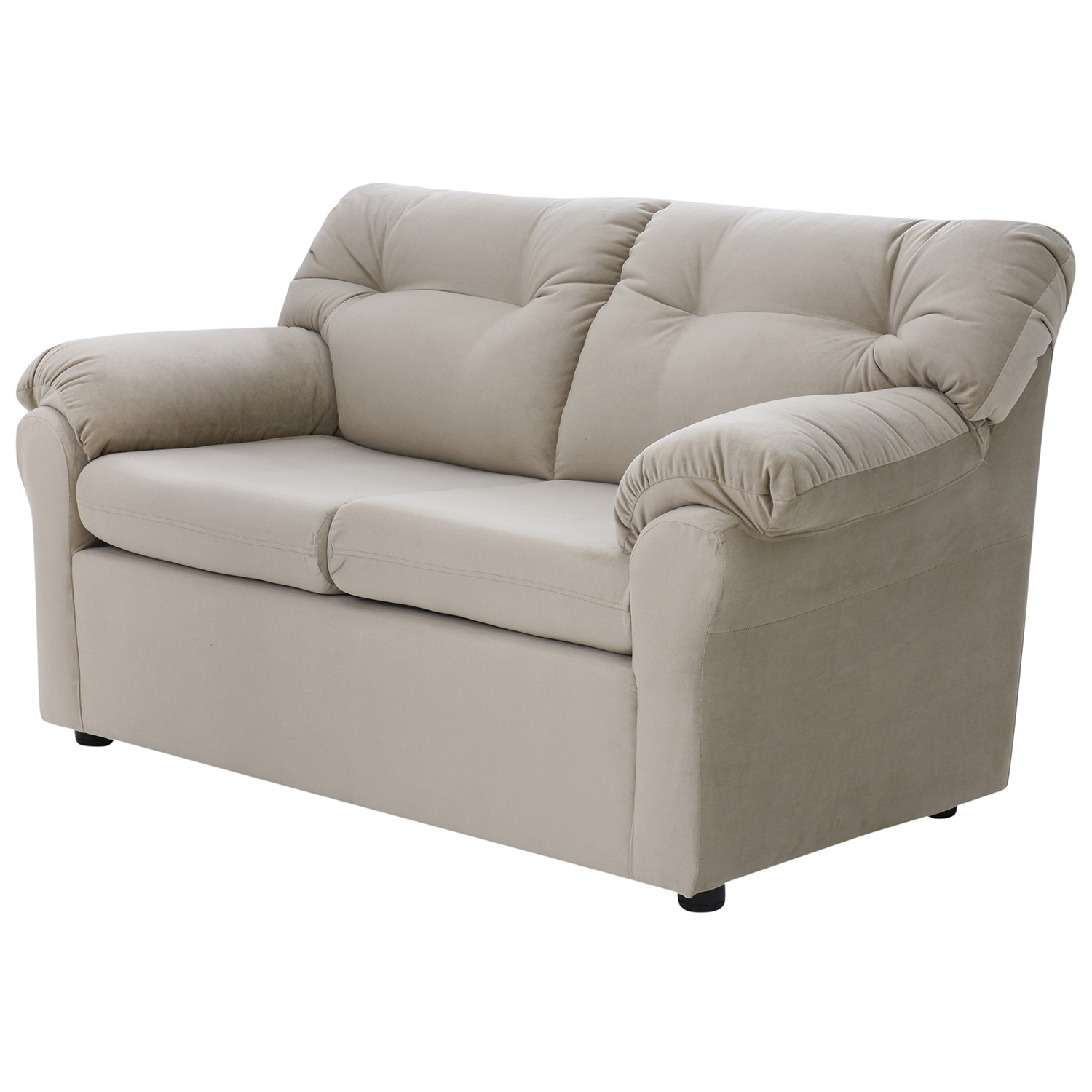 SOFÁ MUEBLES AMÉRICA 2 CUERPOS FELPA BEIGE - 2