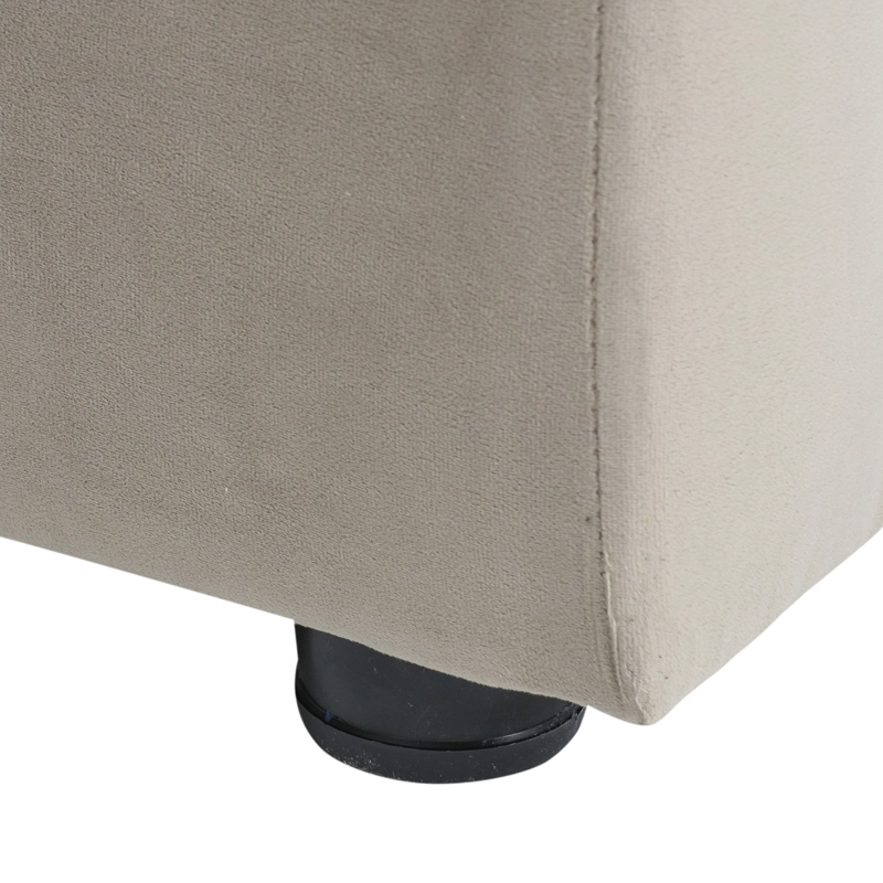 SOFÁ MUEBLES AMÉRICA 2 CUERPOS FELPA BEIGE - 3