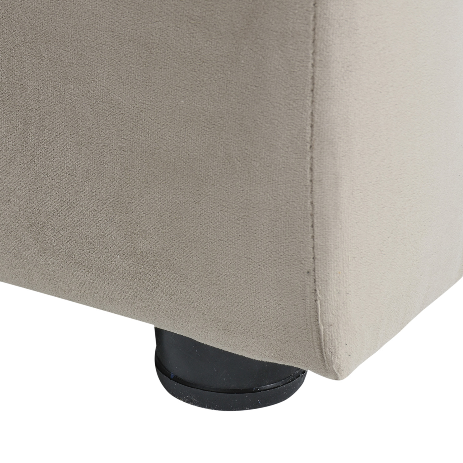 SOFÁ MUEBLES AMÉRICA 2 CUERPOS FELPA BEIGE - 3