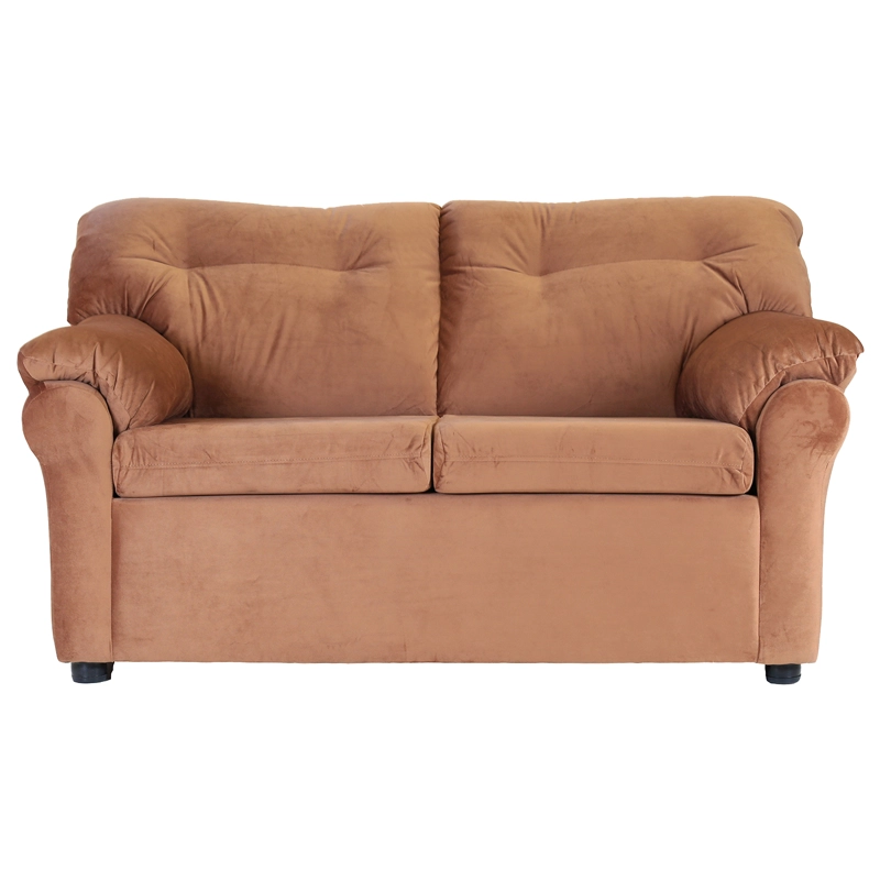 SOFÁ MUEBLES AMÉRICA 2 CUERPOS FELPA TOSTADO - 1