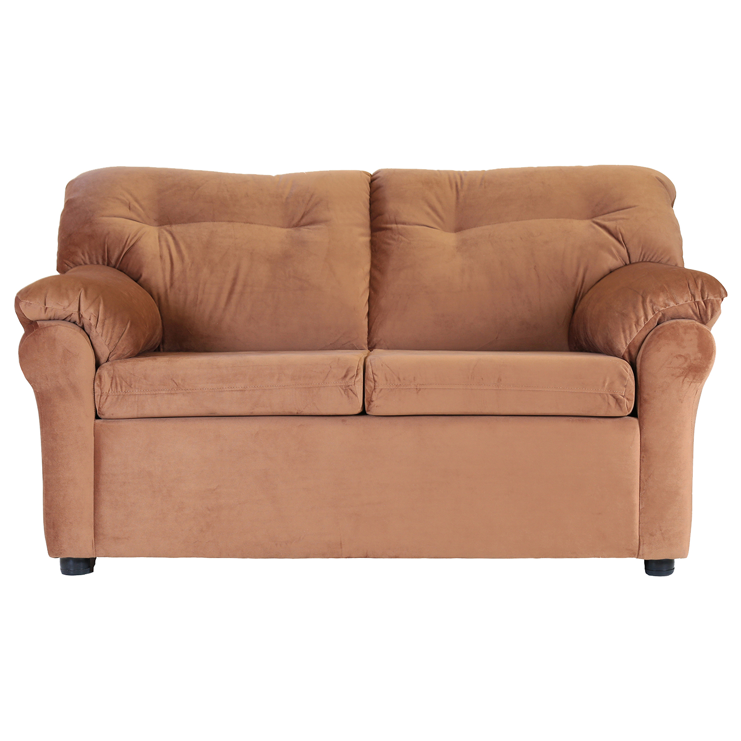 SOFÁ MUEBLES AMÉRICA 2 CUERPOS FELPA TOSTADO - 1