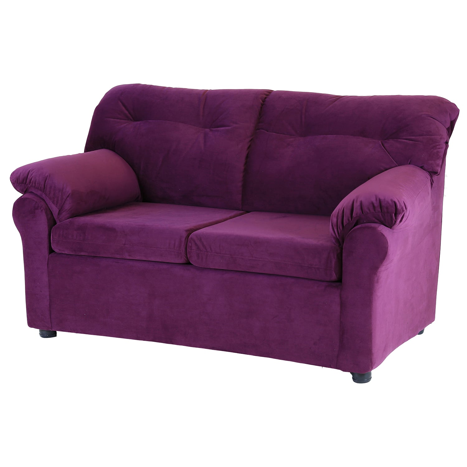 SOFÁ MUEBLES AMÉRICA 2 CUERPOS FELPA LILA - 2