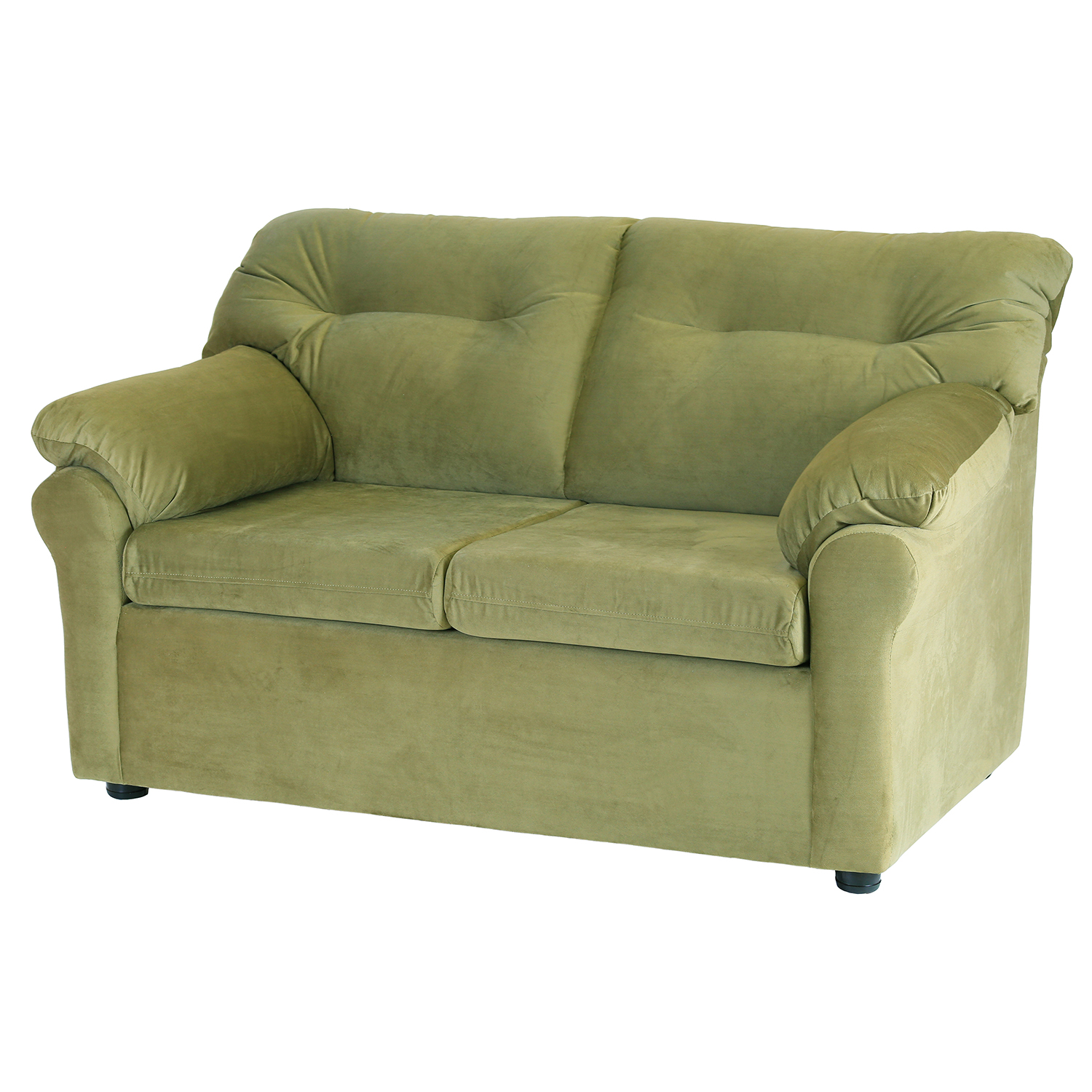 SOFÁ MUEBLES AMÉRICA 2 CUERPOS FELPA VERDE MUSGO - 2