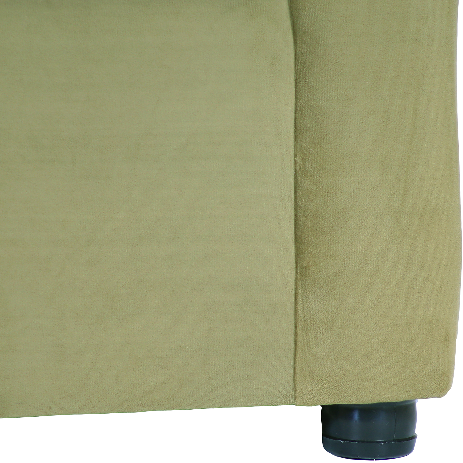 SOFÁ MUEBLES AMÉRICA 2 CUERPOS FELPA VERDE MUSGO - 3