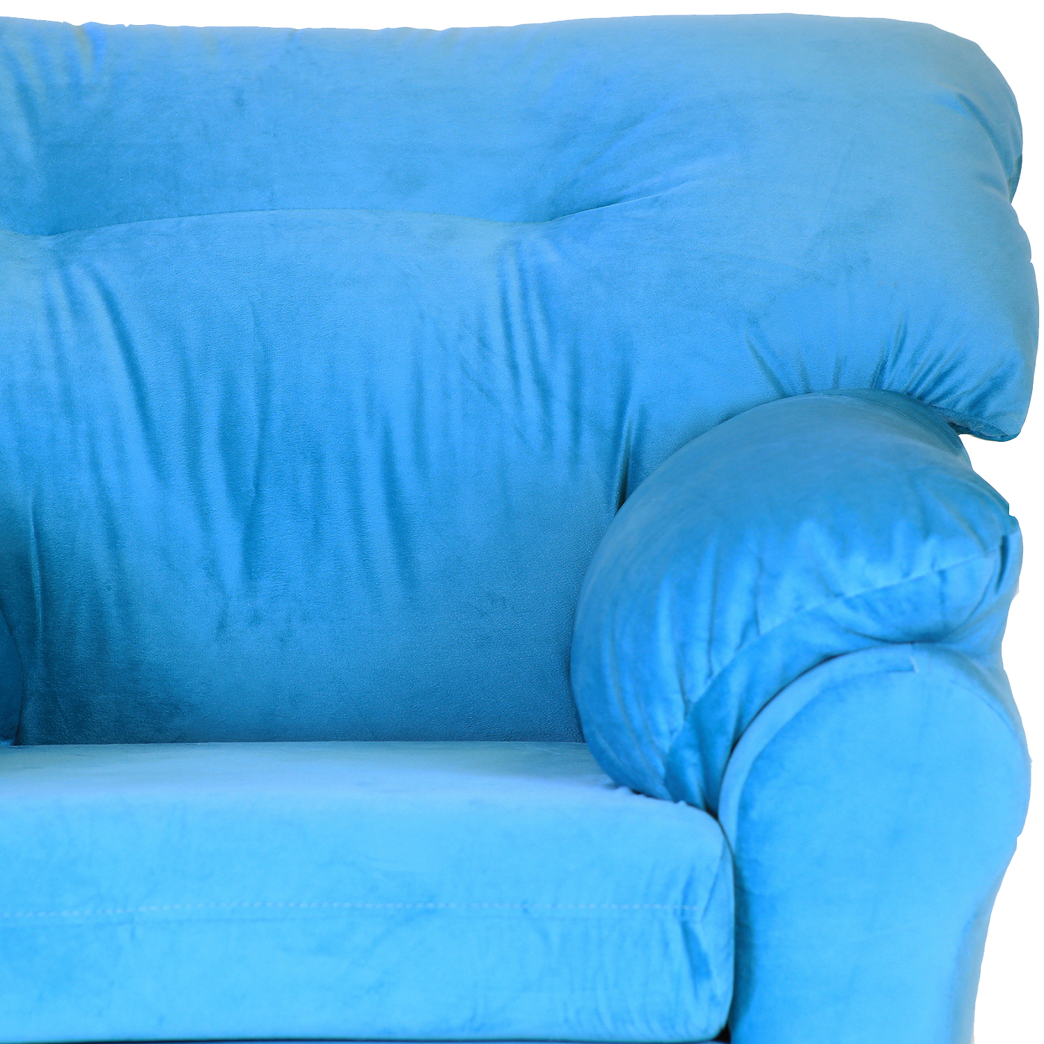 SOFÁ MUEBLES AMÉRICA 1 CUERPO FELPA TURQUESA - 4