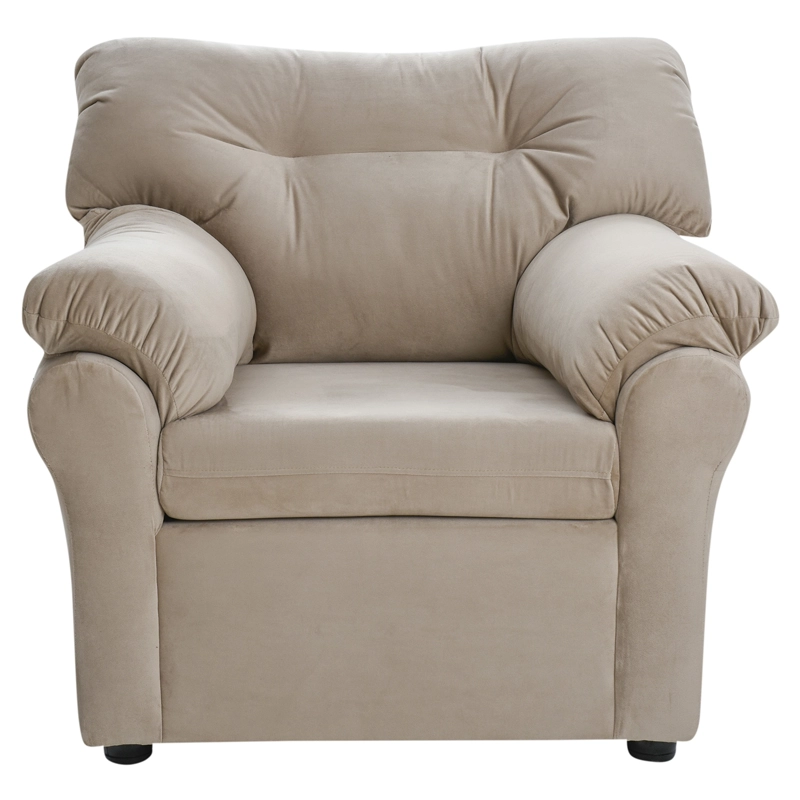 SOFÁ MUEBLES AMÉRICA 1 CUERPO FELPA BEIGE - 1