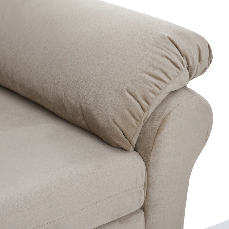 SOFÁ MUEBLES AMÉRICA 1 CUERPO FELPA BEIGE - 4