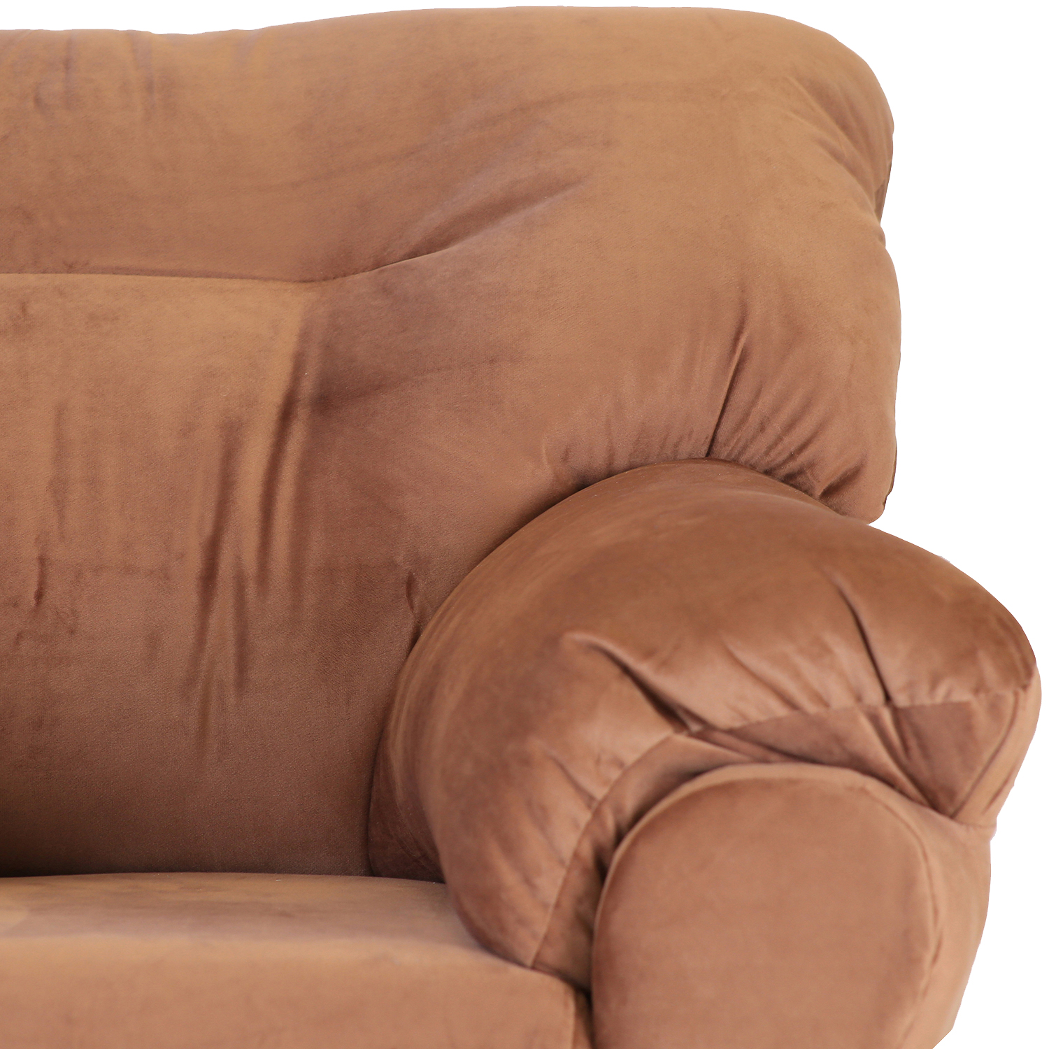 SOFÁ MUEBLES AMÉRICA 1 CUERPO FELPA TOSTADO - 4