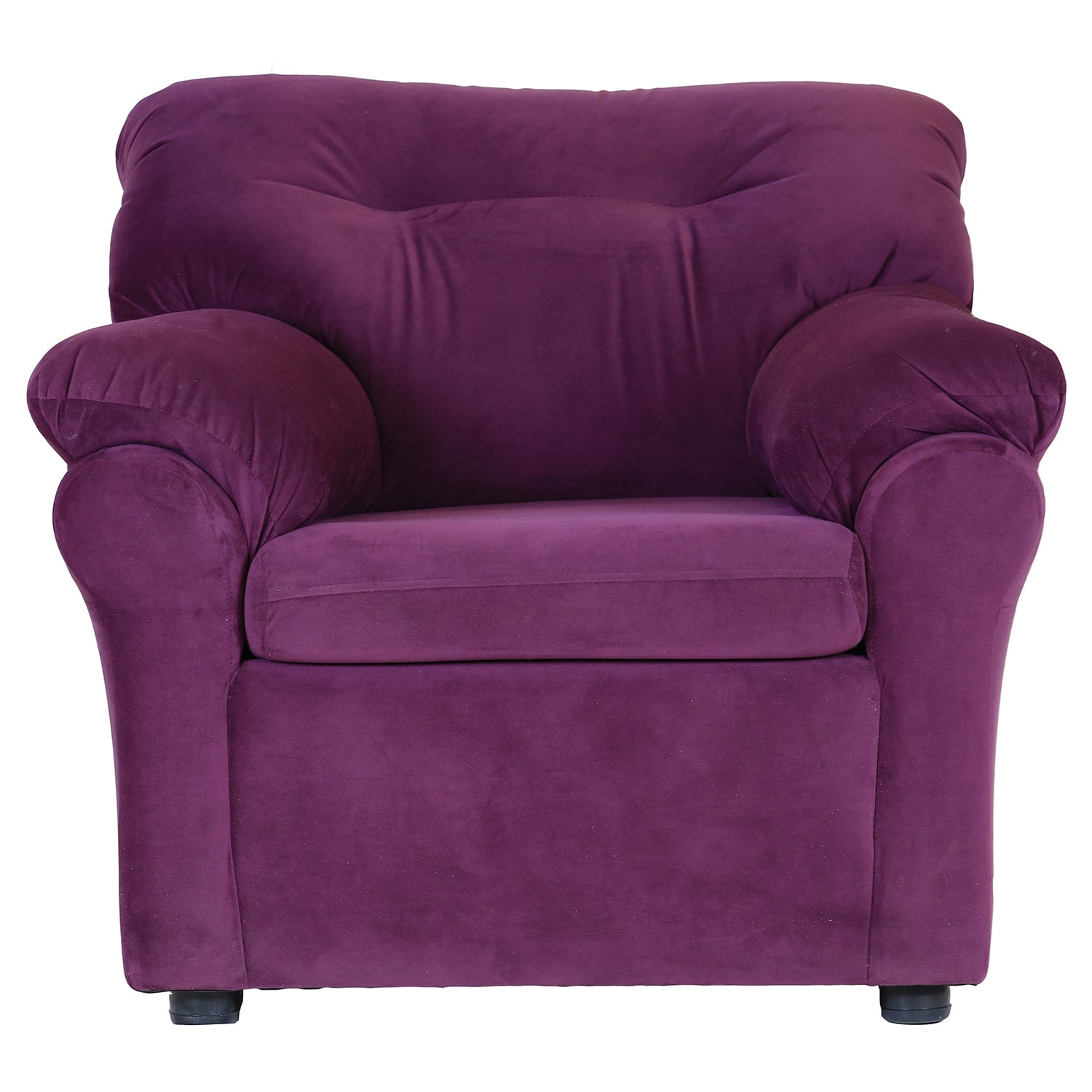 SOFÁ MUEBLES AMÉRICA 1 CUERPO FELPA LILA - 1