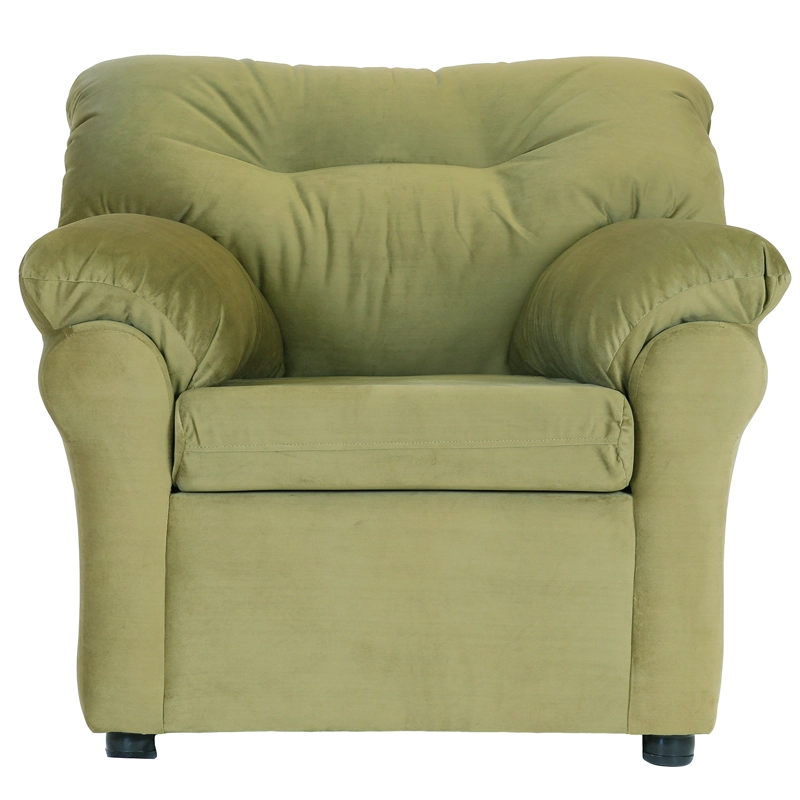 SOFÁ MUEBLES AMÉRICA 1 CUERPO FELPA VERDE MUSGO - 1