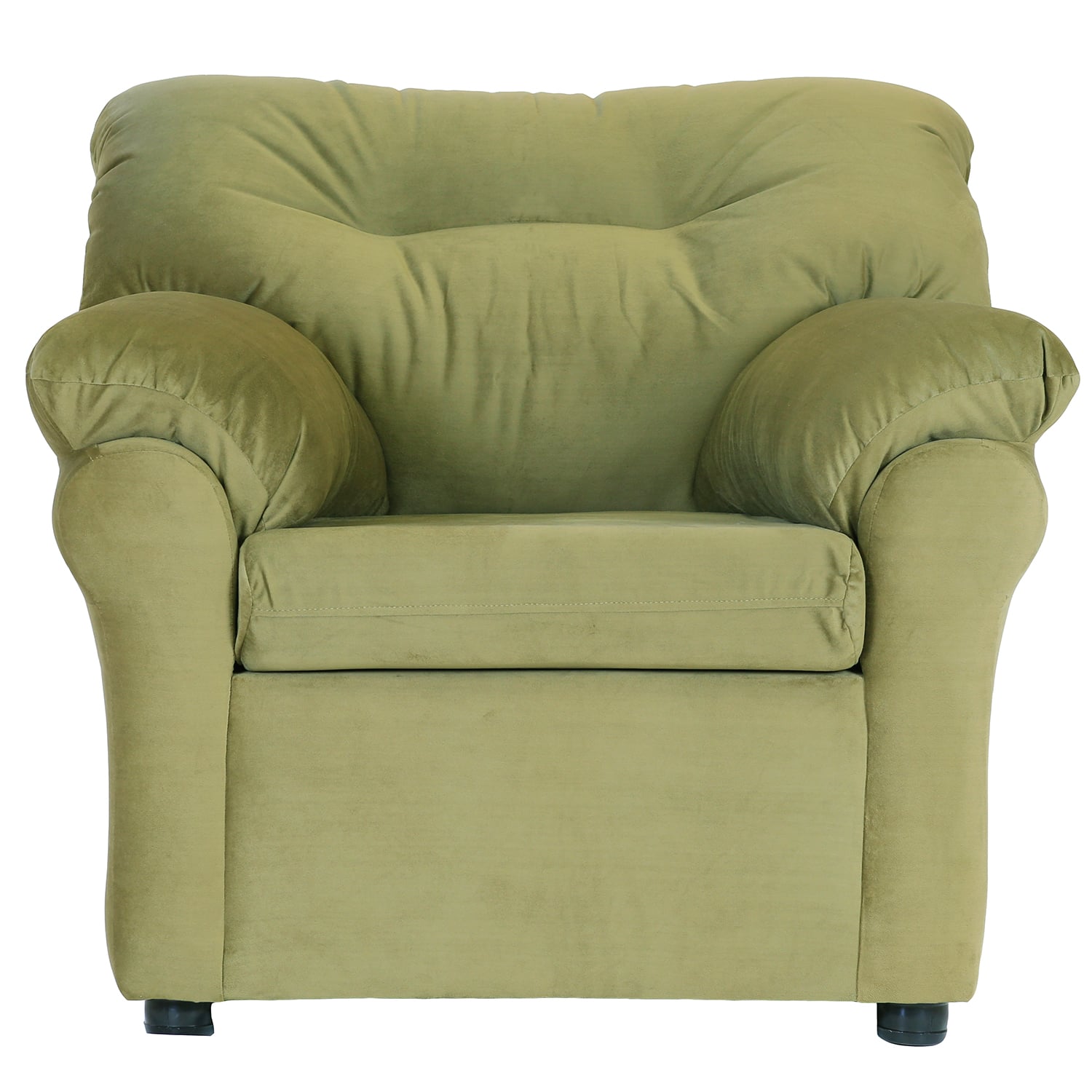 SOFÁ MUEBLES AMÉRICA 1 CUERPO FELPA VERDE MUSGO - 1