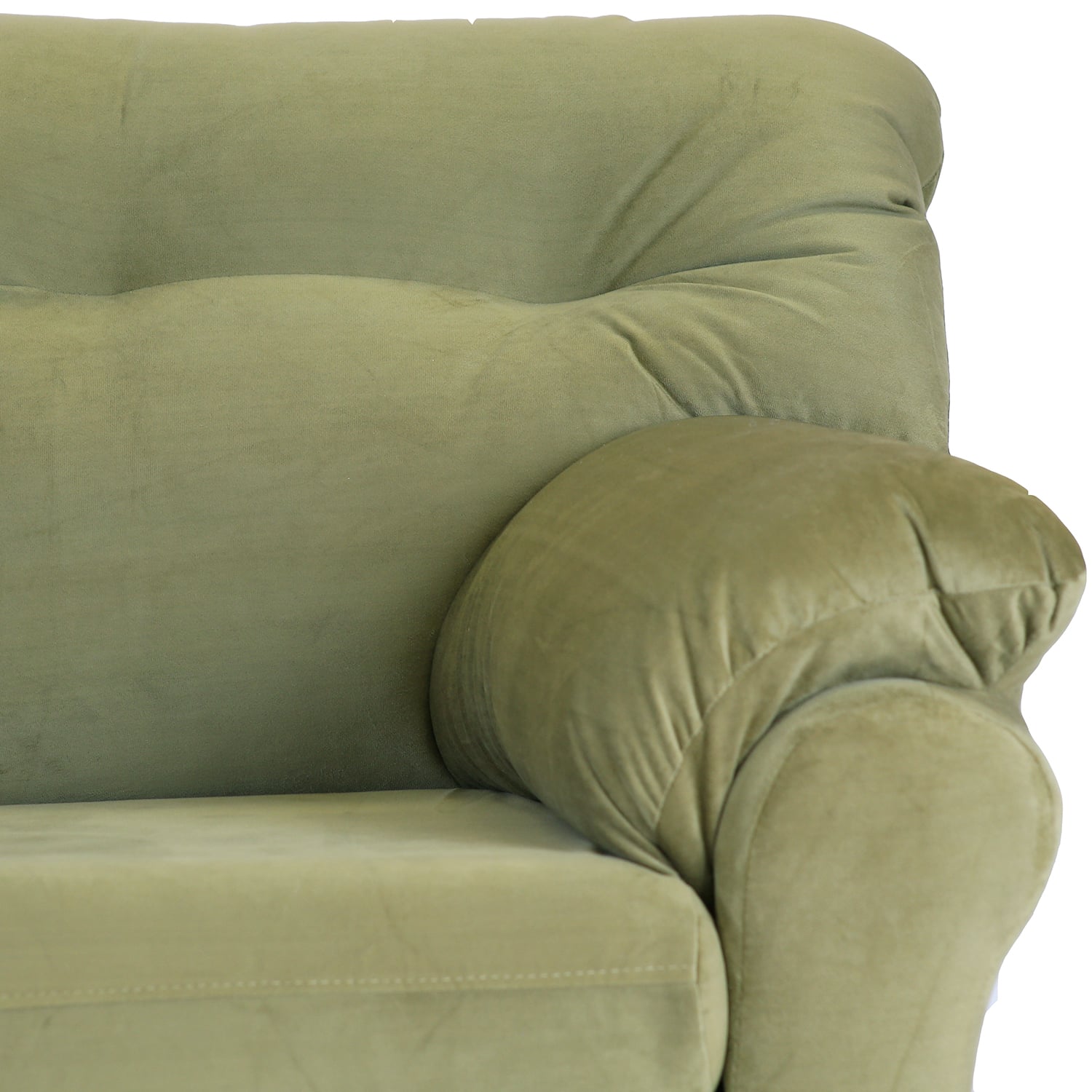 SOFÁ MUEBLES AMÉRICA 1 CUERPO FELPA VERDE MUSGO - 4