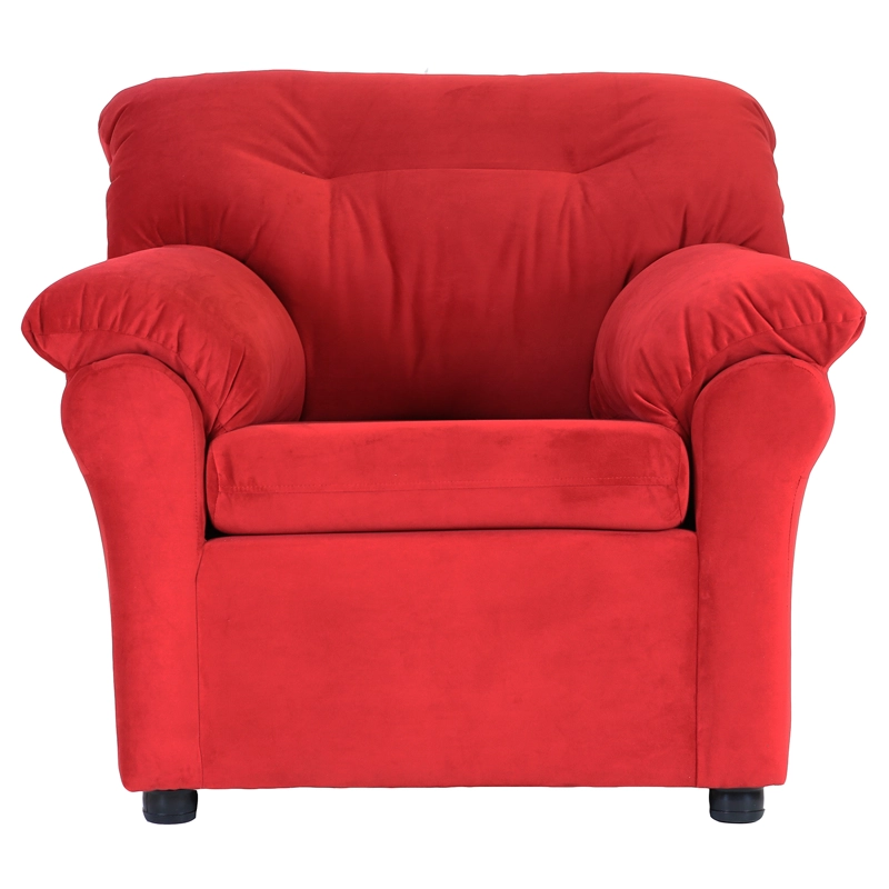 SOFÁ MUEBLES AMÉRICA 1 CUERPO FELPA ROJO - 1