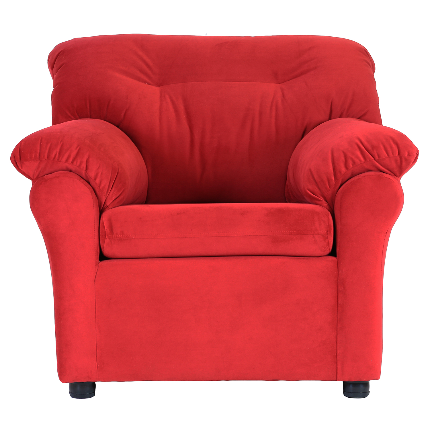 SOFÁ MUEBLES AMÉRICA 1 CUERPO FELPA ROJO - 1