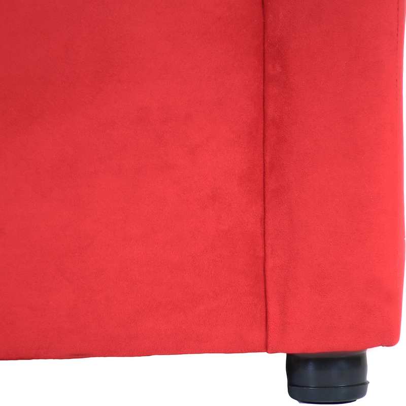SOFÁ MUEBLES AMÉRICA 1 CUERPO FELPA ROJO - 3