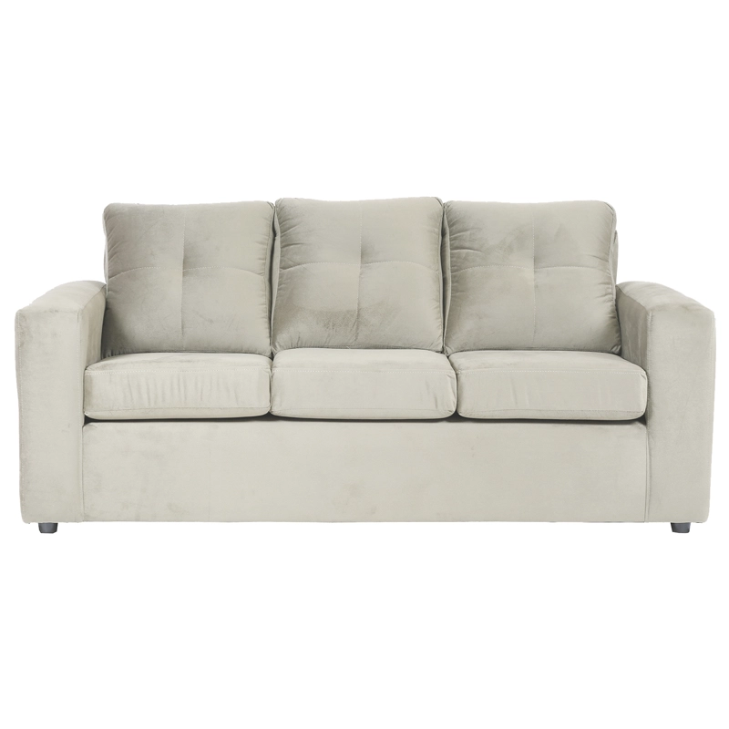 SOFÁ MUEBLES AMÉRICA EMILIA 3 CUERPOS FELPA BEIGE - 1
