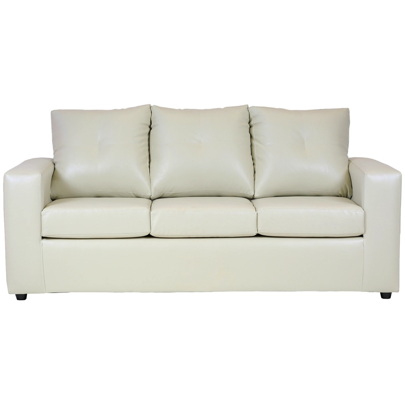SOFÁ MUEBLES AMÉRICA EMILIA 3 CUERPOS FELPA BEIGE - 1
