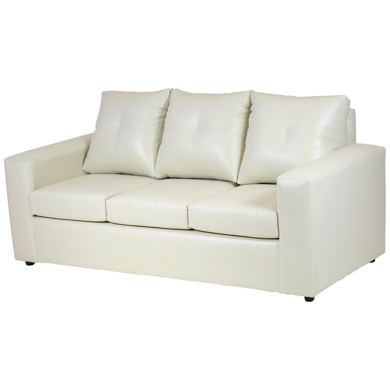 SOFÁ MUEBLES AMÉRICA EMILIA 3 CUERPOS FELPA BEIGE - 2