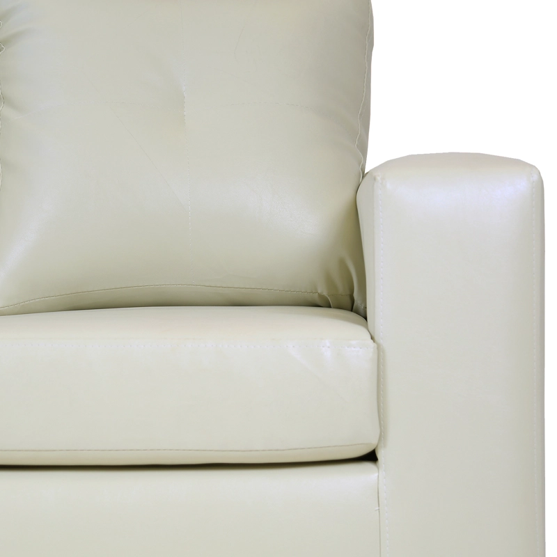 SOFÁ MUEBLES AMÉRICA EMILIA 3 CUERPOS FELPA BEIGE - 3