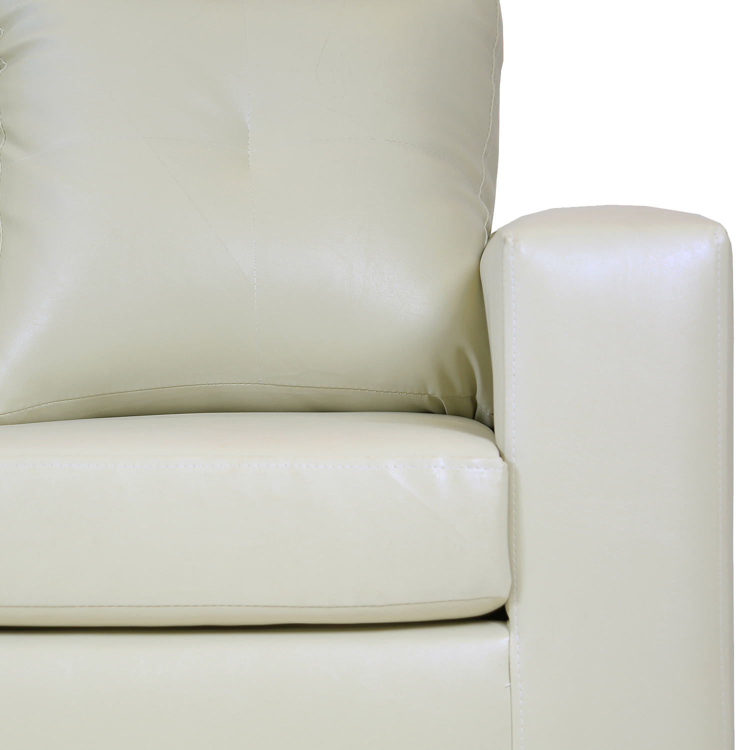 SOFÁ MUEBLES AMÉRICA EMILIA 3 CUERPOS FELPA BEIGE - 3