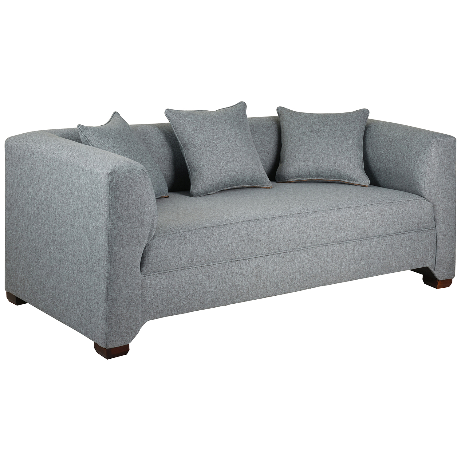 SOFÁ MUEBLES AMÉRICA METROPOLITAN 3 CUERPOS LINO GRIS - 2