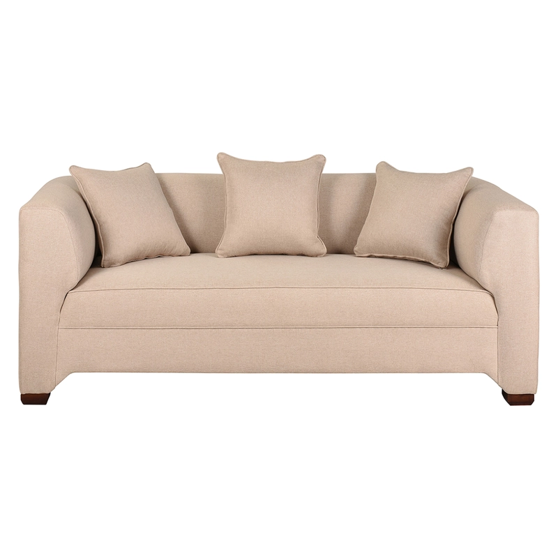 SOFÁ MUEBLES AMÉRICA METROPOLITAN 3 CUERPOS LINO BEIGE - 1