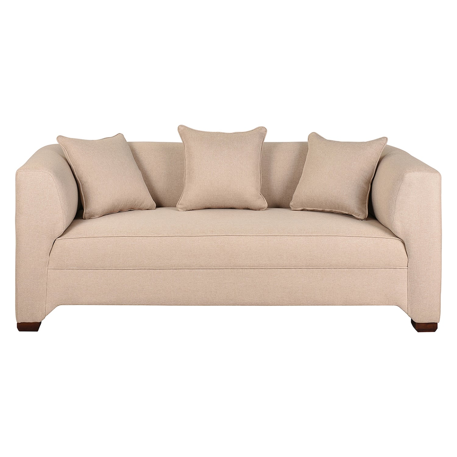 SOFÁ MUEBLES AMÉRICA METROPOLITAN 3 CUERPOS LINO BEIGE - 1