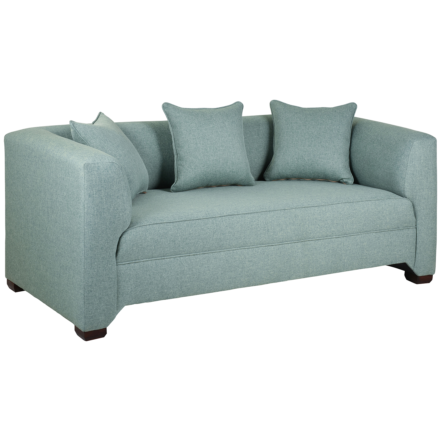 SOFÁ MUEBLES AMÉRICA METROPOLITAN 3 CUERPOS LINO VERDE AGUA - 2