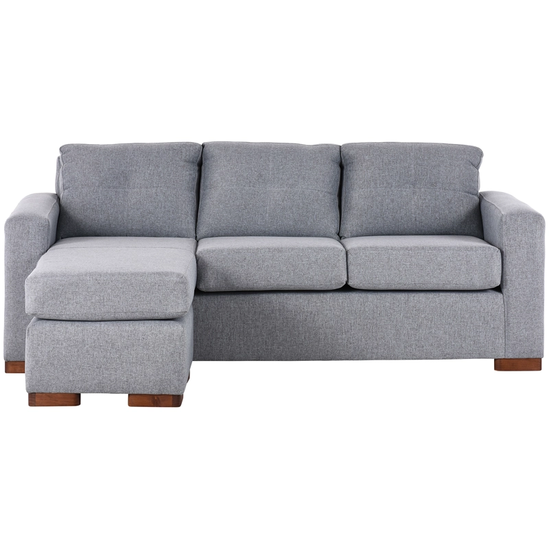 SECCIONAL MUEBLES AMÉRICA MAGIC LIBRE DISPOSICIÓN 4 CUERPOS LINO GRIS MULTIPOSICIONES - 1