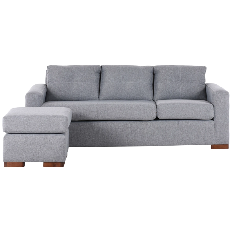 SECCIONAL MUEBLES AMÉRICA MAGIC LIBRE DISPOSICIÓN 4 CUERPOS LINO GRIS MULTIPOSICIONES - 4