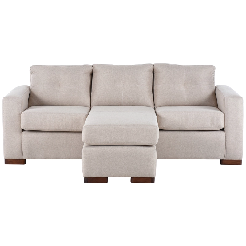 SECCIONAL MUEBLES AMÉRICA MAGIC LIBRE DISPOSICIÓN 4 CUERPOS LINO BEIGE MULTIPOSICIONES - 3