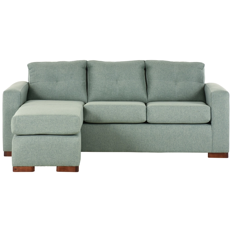 SECCIONAL MUEBLES AMÉRICA MAGIC 4 CUERPOS LINO VERDE AGUA MULTIPOSICIONES - 1