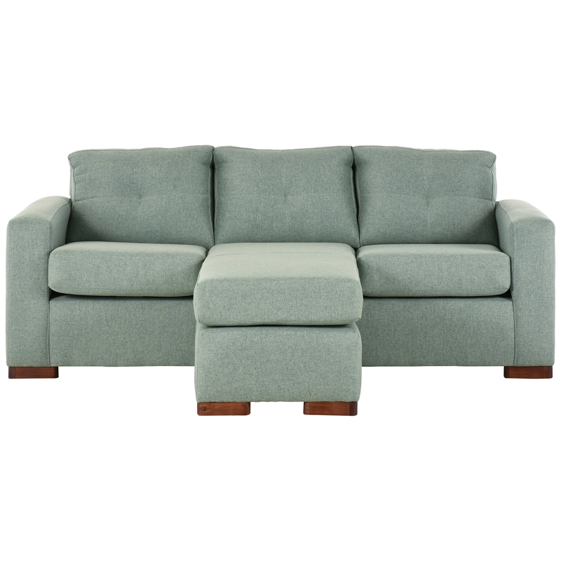 SECCIONAL MUEBLES AMÉRICA MAGIC 4 CUERPOS LINO VERDE AGUA MULTIPOSICIONES - 3