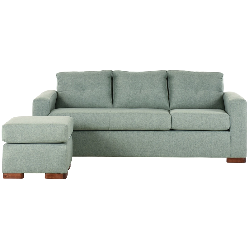 SECCIONAL MUEBLES AMÉRICA MAGIC 4 CUERPOS LINO VERDE AGUA MULTIPOSICIONES - 4