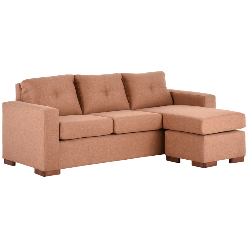 SECCIONAL MUEBLES AMÉRICA MAGIC 4 CUERPOS LINO MOSTAZA MULTIPOSICIONES - 2