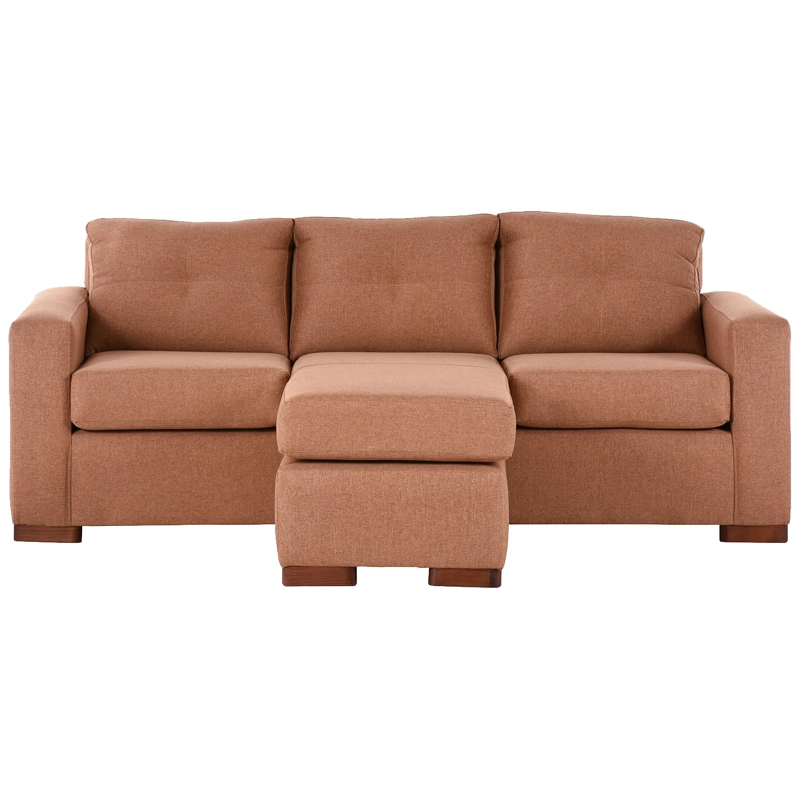 SECCIONAL MUEBLES AMÉRICA MAGIC 4 CUERPOS LINO MOSTAZA MULTIPOSICIONES - 3