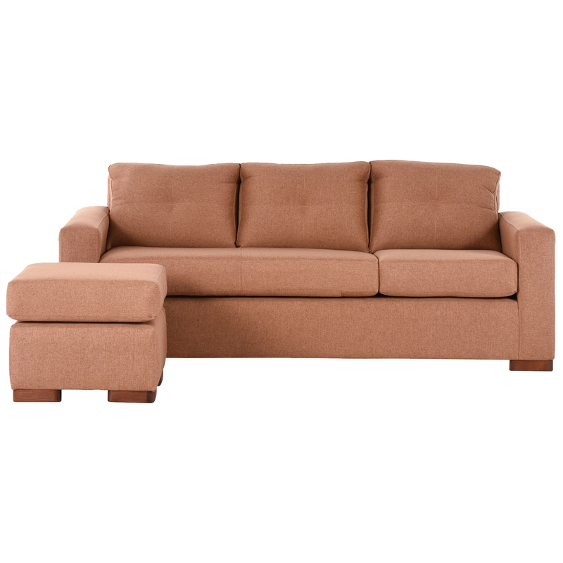 SECCIONAL MUEBLES AMÉRICA MAGIC 4 CUERPOS LINO MOSTAZA MULTIPOSICIONES - 4