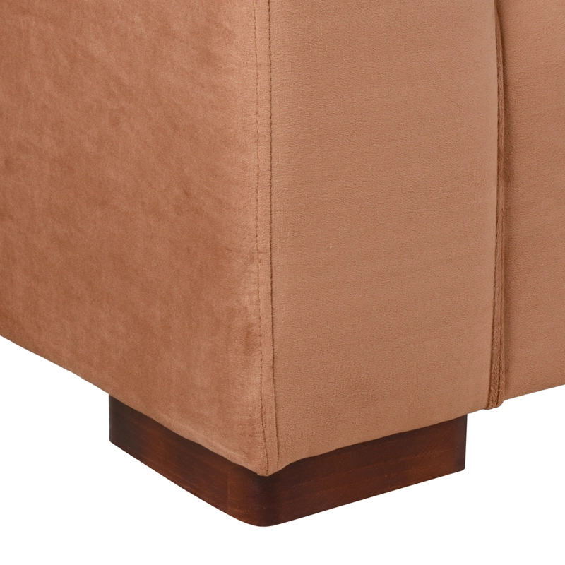 SOFÁ MUEBLES AMÉRICA NEO 3 CUERPOS FELPA TOSTADO - 4