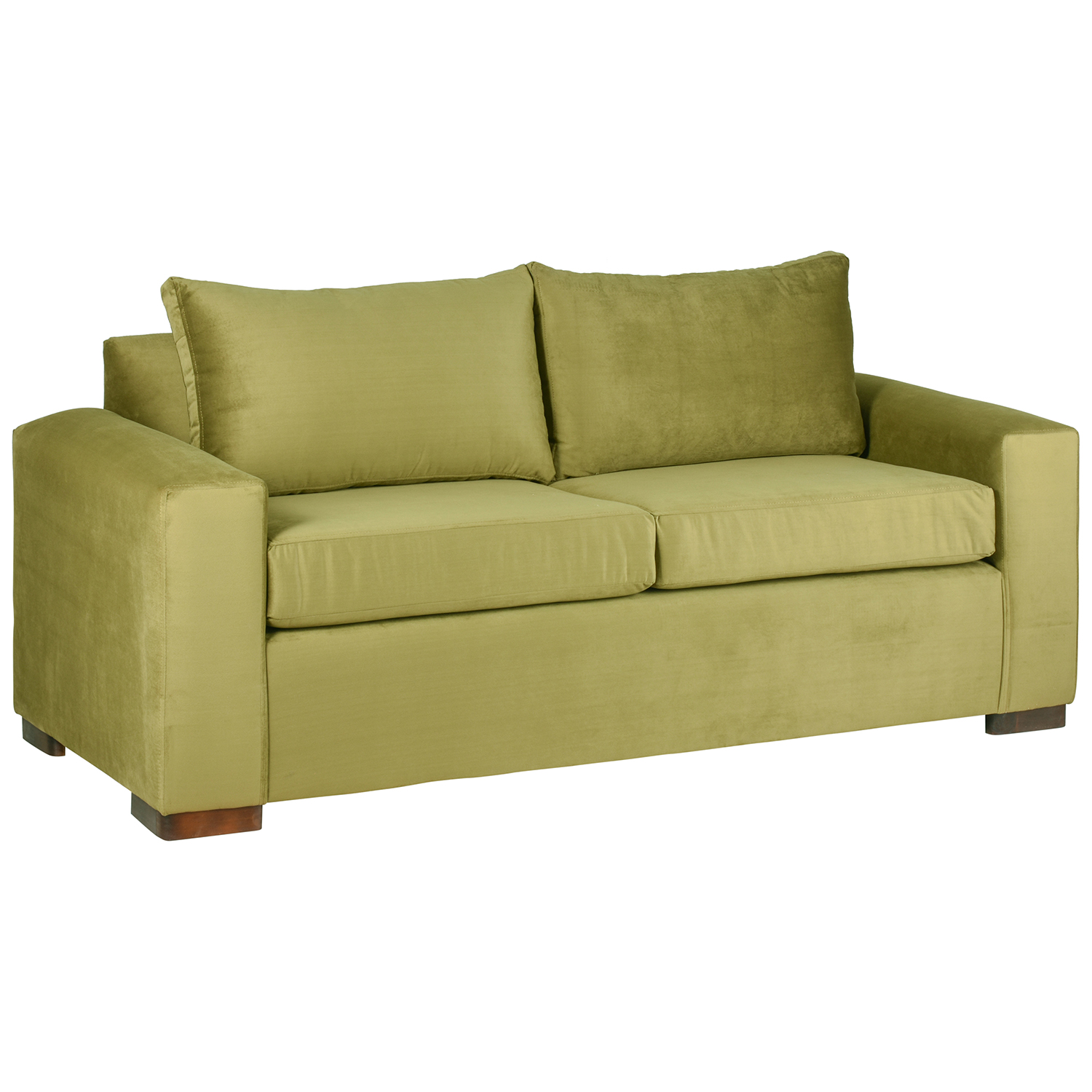 SOFÁ MUEBLES AMÉRICA NEO 3 CUERPOS FELPA VERDE OLIVO - 2