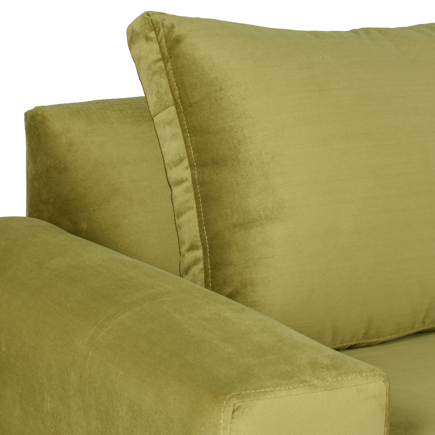 SOFÁ MUEBLES AMÉRICA NEO 3 CUERPOS FELPA VERDE OLIVO - 3