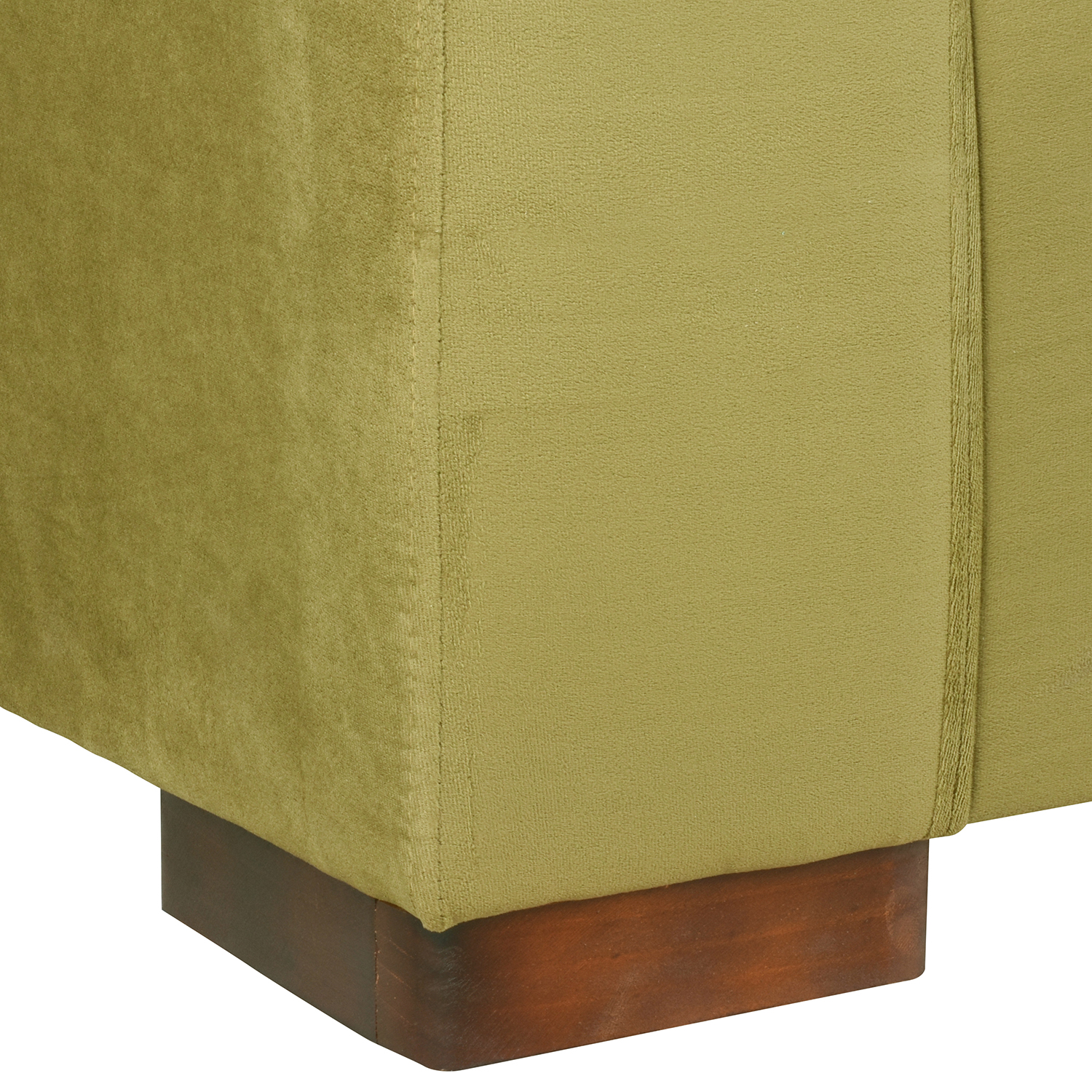 SOFÁ MUEBLES AMÉRICA NEO 3 CUERPOS FELPA VERDE OLIVO - 4