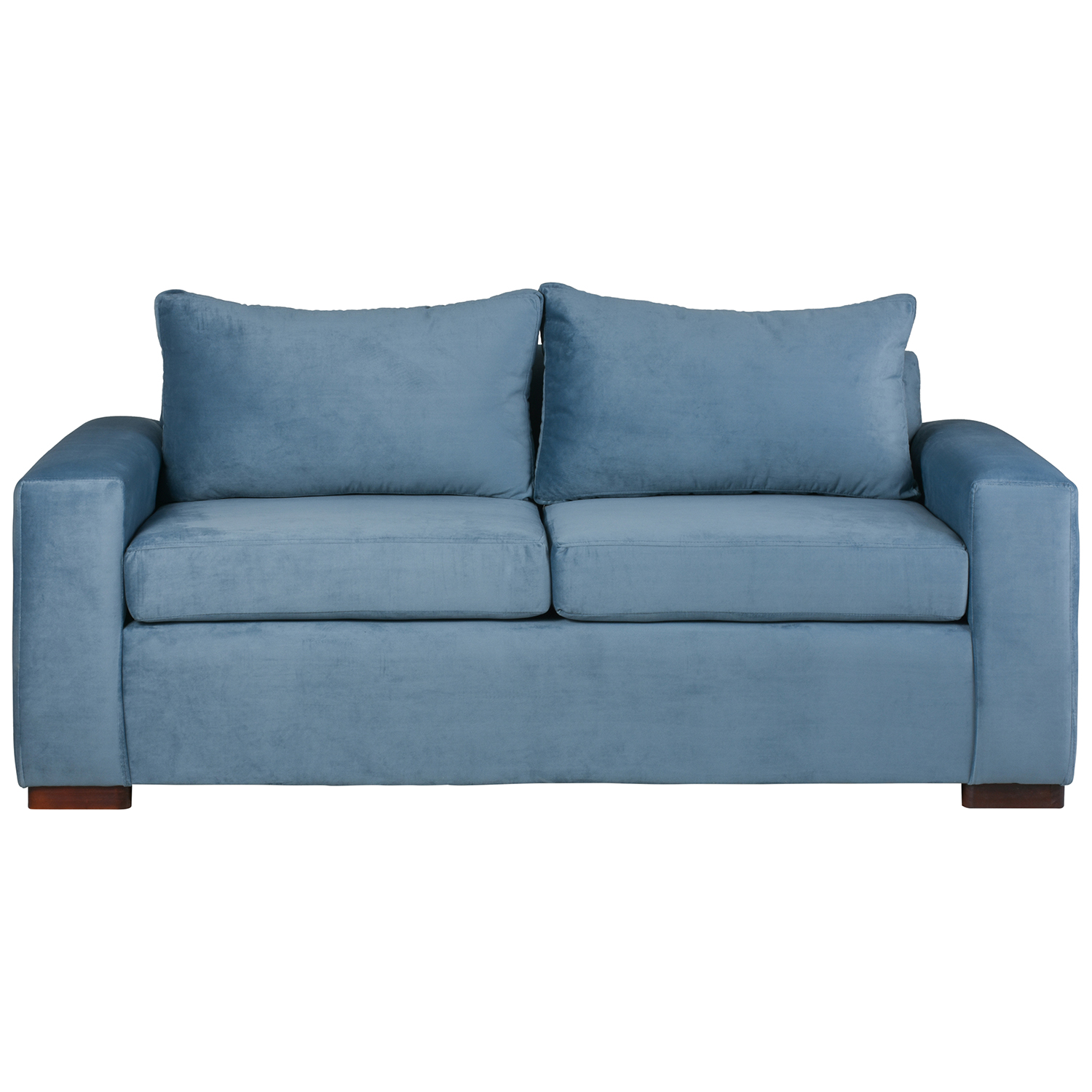 SOFÁ MUEBLES AMÉRICA NEO 3 CUERPOS FELPA AZUL PETROLEO - 1